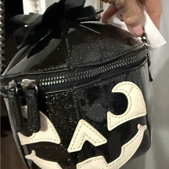 MAD Engine Black and White Pumpkin Crossbody Bag - Picture 4 of 12